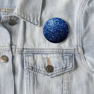 Dark Blue deep shiny faux glitter sparkles Button