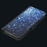 Dark Blue deep shiny faux glitter sparkles Samsung Galaxy S5 Wallet Case<br><div class="desc">Beautiful glamorous blue shiny glitter sparkles. Photo of blue sparkles not actual glitters!</div>