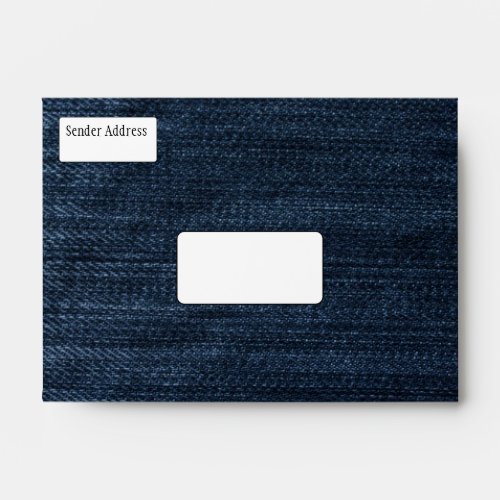 Dark Blue Denim Envelope