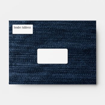 Dark Blue Denim Envelope by Hakonart at Zazzle