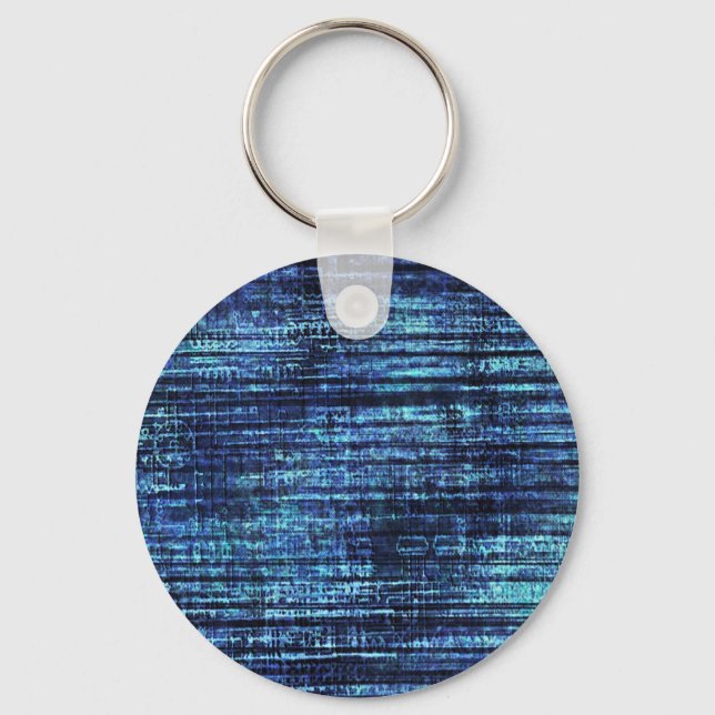 Dark Blue Denim Pattern Keychain (Front)