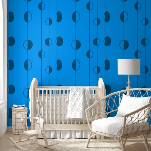 Dark Blue dots and vertical lines on light Blue  Wallpaper