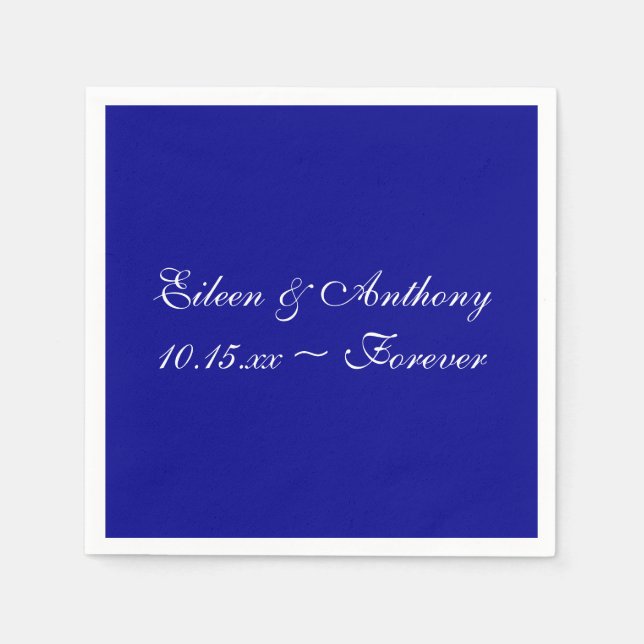 Dark Blue Durable Color Complementing Paper Napkin (Front)