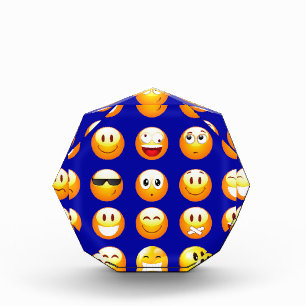 dark blue emojis acrylic award