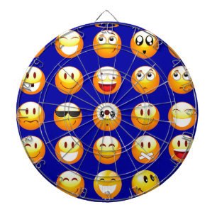 dark blue emojis dartboard