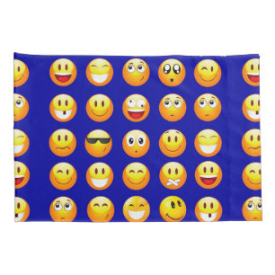 dark blue emojis pillowcases pillow case