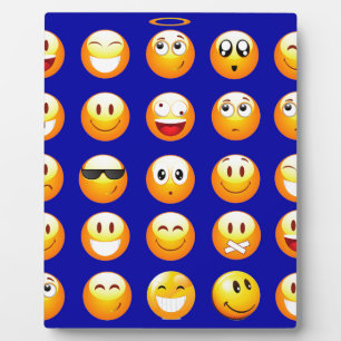dark blue emojis plaque