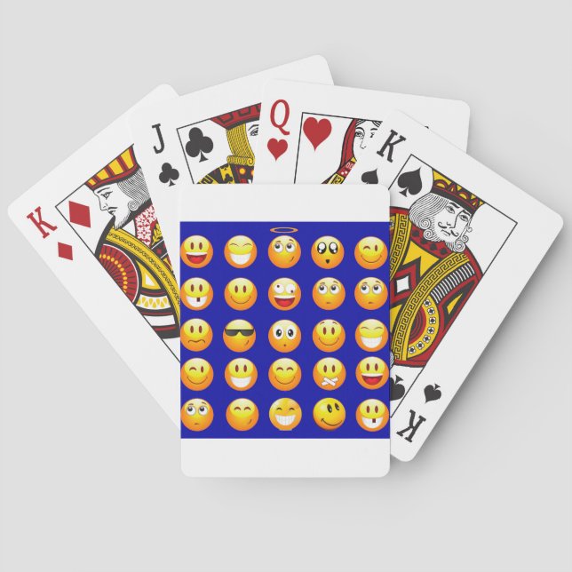 dark blue emojis poker cards (Back)