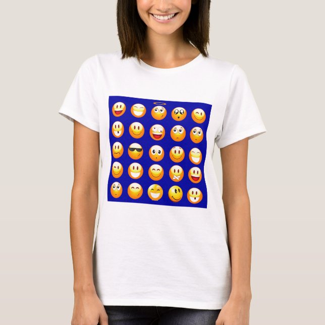 dark blue emojis T-Shirt (Front)