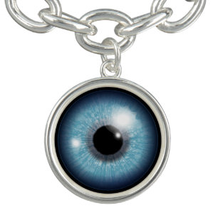 Dark Blue Eye Charm Bracelet