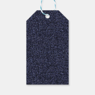 Dark blue faux glitter gift tags