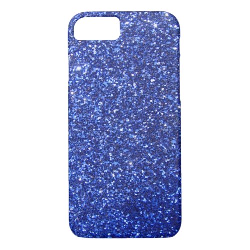 Dark blue faux glitter graphic iPhone 87 case