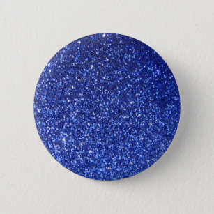 Dark blue faux glitter graphic pinback button