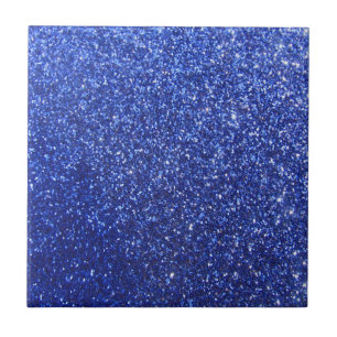 Dark blue faux glitter graphic tile