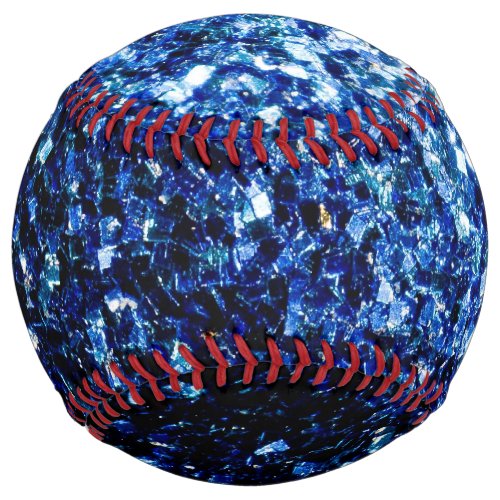 Dark blue faux glitter sparkles bling softball