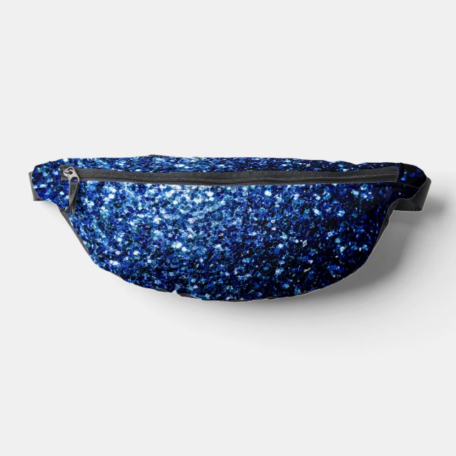 Dark blue faux glitter sparkles fanny pack (Lay Down)