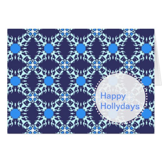 Dark Blue Frenchie Pattern Cards (Front Horizontal)