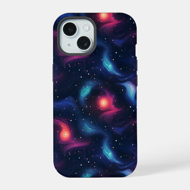 Dark Blue Galaxy Pattern Iphone Case (Back)