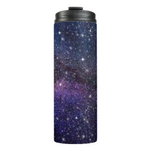 Dark Blue Galaxy Starry Night Thermal Tumbler