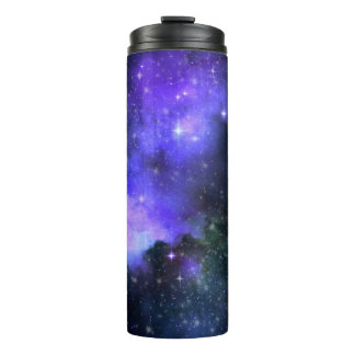 Dark Blue Galaxy Starry Night Thermal Tumbler