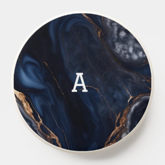 Dark Blue Glazed Marble PopSocket