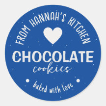 Dark Blue Glitter Background Baked With Love