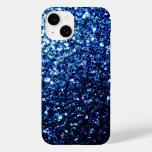 Dark Blue glitter sparkles Case-Mate iPhone 14 Case