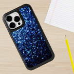 Dark Blue glitter sparkles OtterBox iPhone 14 Pro Max Case<br><div class="desc">Trendy OtterBox phone case: 
Beautiful glamorous blue shiny glitter sparkles. Photo of blue sparkles not actual glitters!</div>