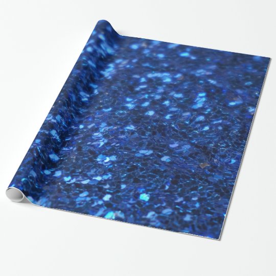 Dark Blue Glitter Wrapping Paper | Zazzle.com