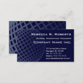 Dark Blue Globe International Marketing Corporate Business Card (Front/Back)