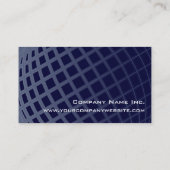 Dark Blue Globe International Marketing Corporate Business Card (Back)