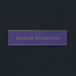 Dark Blue & Gold Cute Minimalist Own Name Door Sign<br><div class="desc">You Can Easily Change the Fonts,  Background Image and Color,  Letter Characters.</div>