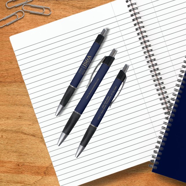 Dark Blue Gold Justice Columns Law Firm Pen (Creator Uploaded)