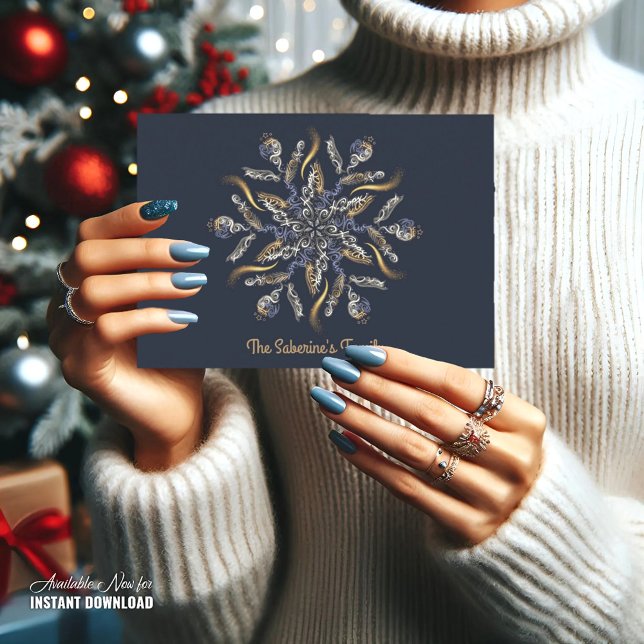 Dark Blue & Gold Midnight Sparkle Stars New Year  Card (Creator Uploaded)