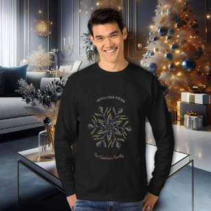 Dark Blue & Gold Midnight Sparkle Stars New Year Sweatshirt