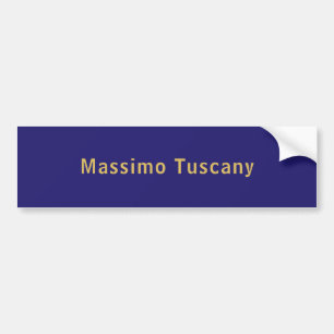 Dark Blue & Gold Professional Trendy Minimalist Bumper Sticker