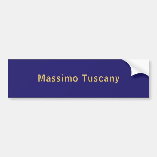 Dark Blue &amp; Gold Professional Trendy Minimalist Bumper Sticker