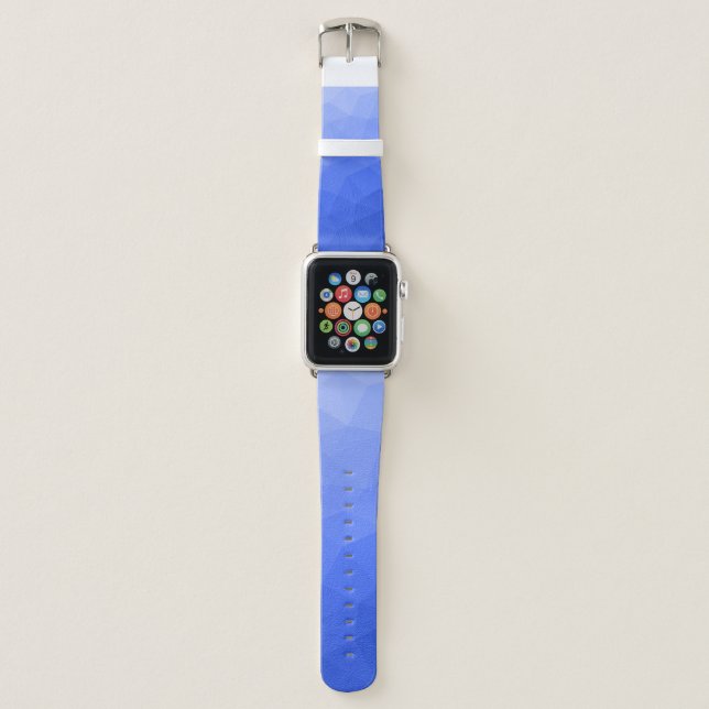 Dark blue gradient geometric mesh pattern apple watch band (Front)