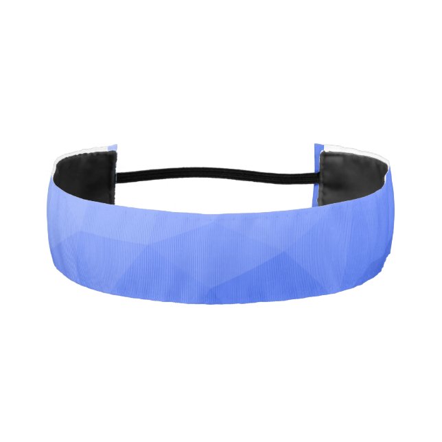 Dark blue gradient geometric mesh pattern athletic headband (Front)