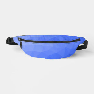 Dark blue gradient geometric mesh pattern fanny pack