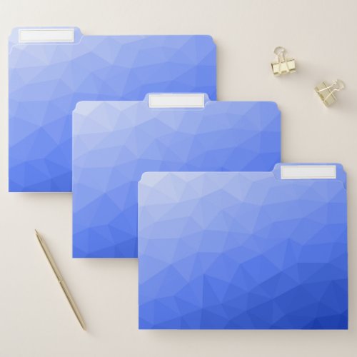 Dark blue gradient geometric mesh pattern file folder