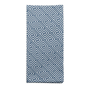 Dark Blue Greek Key Pattern Napkin