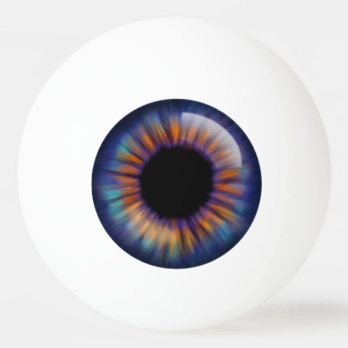 Dark Blue Green orange yellow iris eyeball Ping Pong Ball