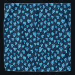 Dark Blue Heart Bandana<br><div class="desc">Watercolour Heart design on a dark blue background.  Other colours available.

Please contact me for customization and special requests.  (c) Zoe Chapman Design</div>