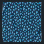 Dark Blue Heart Bandana<br><div class="desc">Watercolour Heart design on a dark blue background.  Other colours available.

Please contact me for customization and special requests.  (c) Zoe Chapman Design</div>