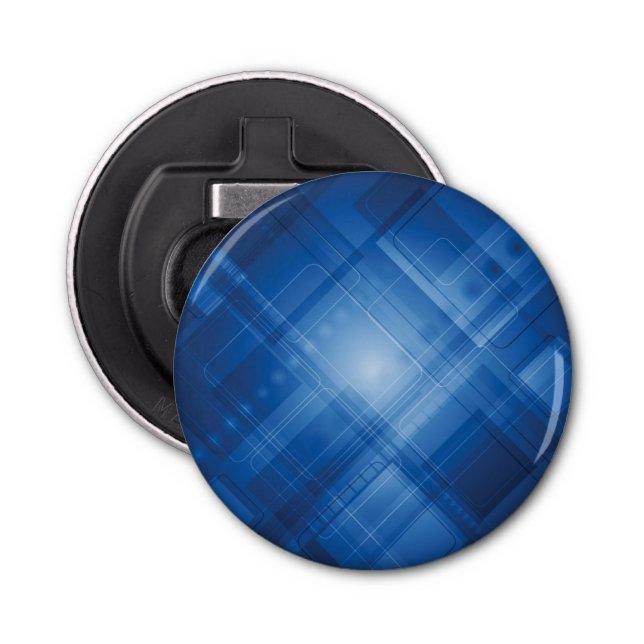 Dark blue hi-tech background bottle opener (Front)