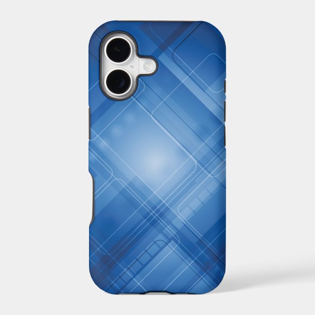 Dark blue hi-tech background iphone case (Back)