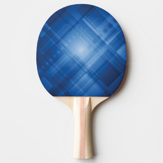 Dark blue hi-tech background Ping-Pong paddle (Front)