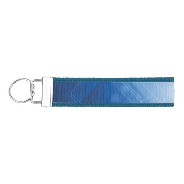 Dark blue hi-tech background wrist keychain (Keys on Left)