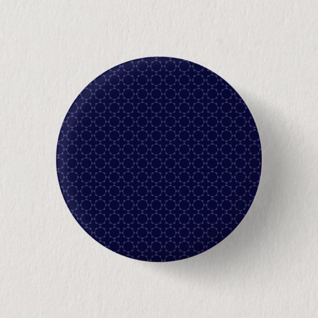 Dark Blue Islamic Geometric Pattern Button (Front)